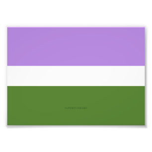 SlipperyJoe's genderqueer trotsvlag lavendelblendi Foto Afdruk
