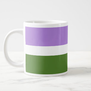 SlipperyJoe's genderqueer trotsvlag lavendelblendi Grote Koffiekop