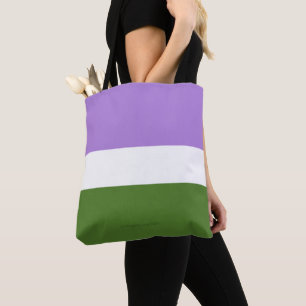 SlipperyJoe's genderqueer trotsvlag lavendelblendi Tote Bag