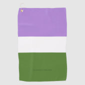 SlipperyJoe's genderqueer trotsvlag lavendelblends Golfhanddoek (Voorkant)