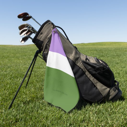 SlipperyJoe's genderqueer trotsvlag lavendelblends Golfhanddoek (Groen)
