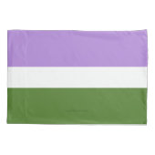 SlipperyJoe's genderqueer trotsvlag lavendelblends Kussensloop (Achterkant)