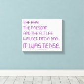 SlipperyJoe's gespannen woord voorbij toekomstig p Canvas Afdruk (Insitu (Houten vloer))