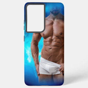 SlipperyJoe's gespierde baardige man shirtloos six Samsung Galaxy Hoesje