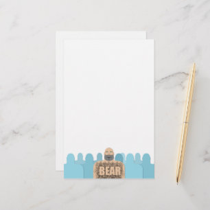 SlipperyJoe's gespierde kale beer man gestileerde  Briefpapier