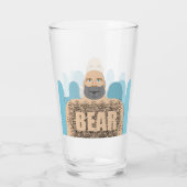 SlipperyJoe's gespierde kale beer man gestileerde Glas (Achterkant)