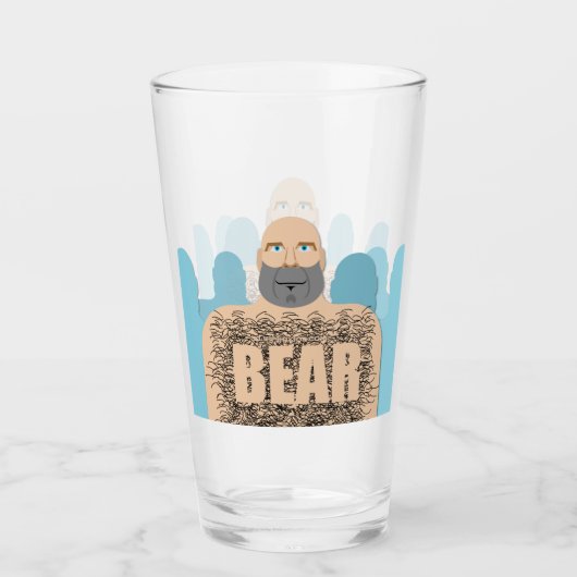 SlipperyJoe's gespierde kale beer man gestileerde Glas (Voorkant)