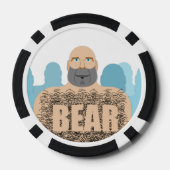 SlipperyJoe's gespierde kale beer man gestileerde Poker Chips (Achterkant)