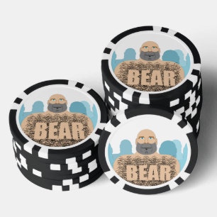 SlipperyJoe's gespierde kale beer man gestileerde  Poker Chips