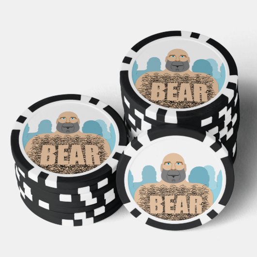 SlipperyJoe's gespierde kale beer man gestileerde Poker Chips (Opstapeling)
