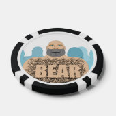 SlipperyJoe's gespierde kale beer man gestileerde Poker Chips (Enkel)