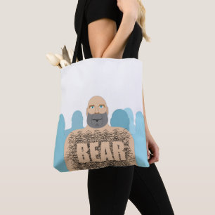 SlipperyJoe's gespierde kale beer man gestileerde  Tote Bag