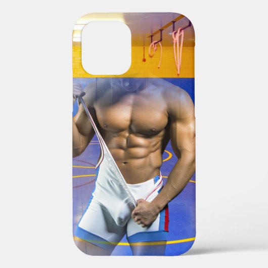 SlipperyJoe's gespierde man bult zes-pack gym trai Case-Mate iPhone Case (Achterkant)