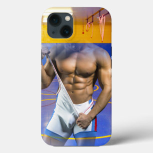 SlipperyJoe's gespierde man bult zes-pack gym trai Case-Mate iPhone Case