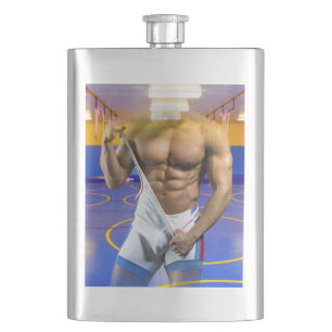 SlipperyJoe's gespierde man bult zes-pack gym trai Flacon
