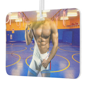 SlipperyJoe's gespierde man bult zes-pack gym trai Luchtverfrisser