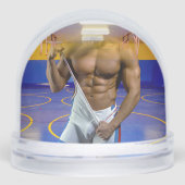 SlipperyJoe's gespierde man bult zes-pack gym trai Sneeuwbol (Voorkant)