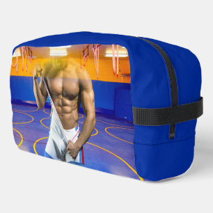 SlipperyJoe's gespierde man bult zes-pack gym trai Toilettasje