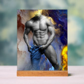 SlipperyJoe's gespierde man lichaamsbouw stomende  Acryl Bord (Neutraal)