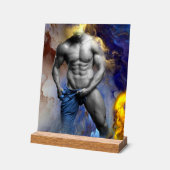 SlipperyJoe's gespierde man lichaamsbouw stomende  Acryl Bord (Hoek)