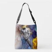 SlipperyJoe's gespierde man lichaamsbouw stomende  Crossbody Tas (Achterkant)