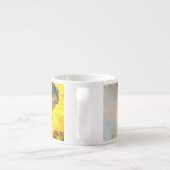 SlipperyJoe's gespierde man lichaamsbouw stomende  Espresso Kop (Achterkant)