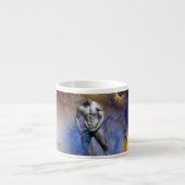 SlipperyJoe's gespierde man lichaamsbouw stomende  Espresso Kop (Voorkant)