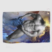 SlipperyJoe's gespierde man lichaamsbouw stomende  Golfhanddoek (Horizontaal)