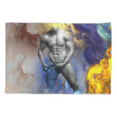 SlipperyJoe's gespierde man lichaamsbouw stomende Kussensloop (Achterkant)