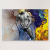 SlipperyJoe's gespierde man lichaamsbouw stomende Legpuzzel (Horizontaal)