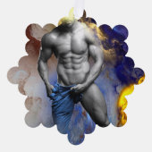 SlipperyJoe's gespierde man lichaamsbouw stomende  Ornament Kaart (Voorkant)