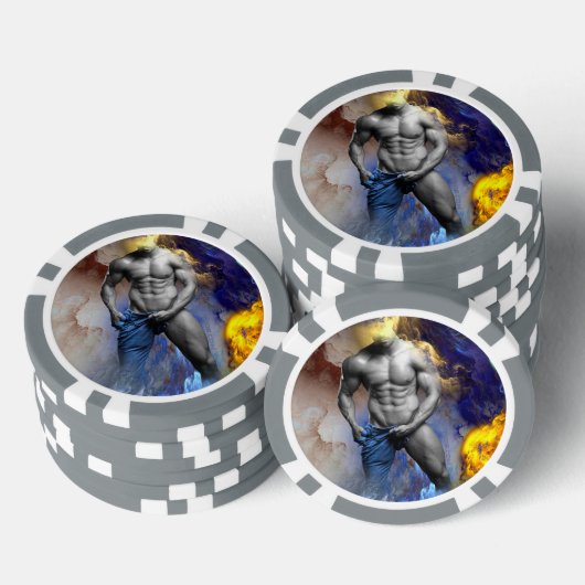 SlipperyJoe's gespierde man lichaamsbouw stomende  Poker Chips (Opstapeling)