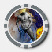 SlipperyJoe's gespierde man lichaamsbouw stomende Poker Chips (Voorkant)