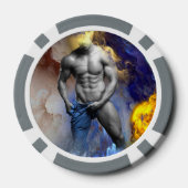 SlipperyJoe's gespierde man lichaamsbouw stomende Poker Chips (Achterkant)