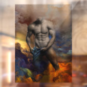 SlipperyJoe's gespierde man lichaamsbouw stomende  Raamsticker (Vel 2)