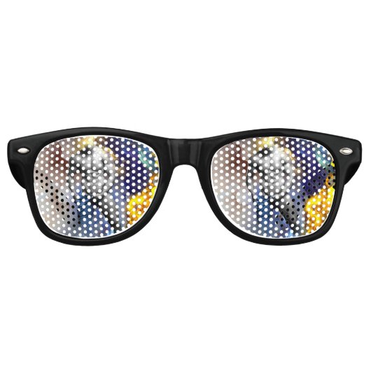 SlipperyJoe's gespierde man lichaamsbouw stomende Retro Zonnebril (Voorkant)