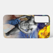 SlipperyJoe's gespierde man lichaamsbouw stomende Samsung Galaxy Hoesje (Achterkant horizontaal)