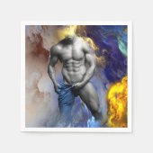 SlipperyJoe's gespierde man lichaamsbouw stomende  Servet (Voorkant)