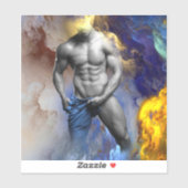 SlipperyJoe's gespierde man lichaamsbouw stomende  Sticker (Vel)