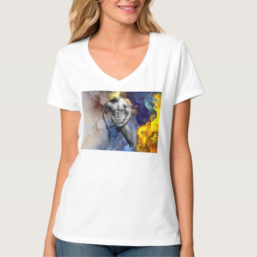 SlipperyJoe's gespierde man lichaamsbouw stomende  T-shirt (Voorkant)