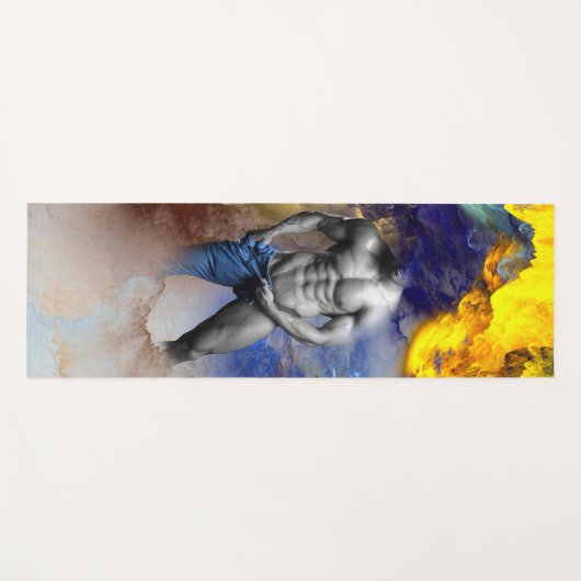 SlipperyJoe's gespierde man lichaamsbouw stomende  Yogamat (Voorkant (horizontaal))