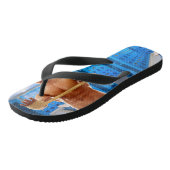 SlipperyJoe's gespierde man shirtloos borst 6-pack Teenslippers (Schuin)