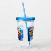 SlipperyJoe's gespierde man shirtloze borst 6-pack Acryl Drinkbeker (Links)