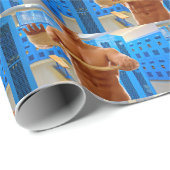 SlipperyJoe's gespierde man shirtloze borst 6-pack Cadeaupapier (Rol Hoek)