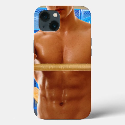 SlipperyJoe's gespierde man shirtloze borst 6-pack Case-Mate iPhone Case (Achterkant)