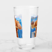 SlipperyJoe's gespierde man shirtloze borst 6-pack Glas (Rechts)