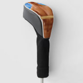 SlipperyJoe's gespierde man shirtloze borst 6-pack Golfheadcover (Schuin)