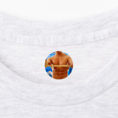 SlipperyJoe's gespierde man shirtloze borst 6-pack Labels (Aangebracht)