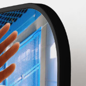 SlipperyJoe's gespierde man shirtloze borst 6-pack Pickleball Paddle (Links Detail)