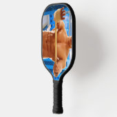SlipperyJoe's gespierde man shirtloze borst 6-pack Pickleball Paddle (Links)